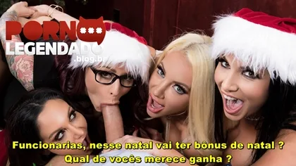 Legendados suruba chefe e funcionarias no bônus de nata