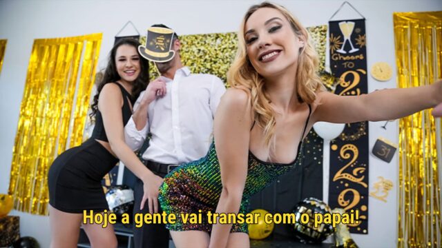 Enteada fodendo com o padrasto no ano novo